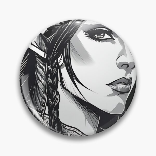 Item preview, Gothic Elf Warrior Queen Portrait Dark Fantasy Art designed and sold by DarkOriginArts.