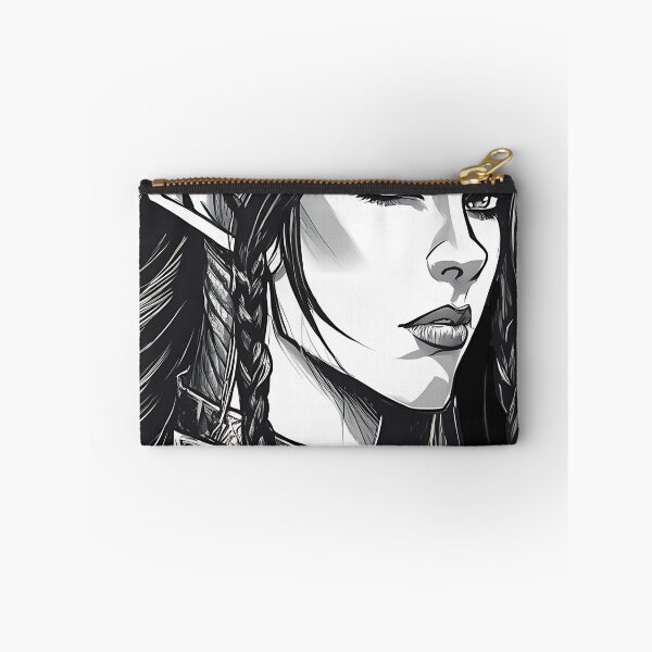 Item preview, Gothic Elf Warrior Queen Portrait Dark Fantasy Art designed and sold by DarkOriginArts.