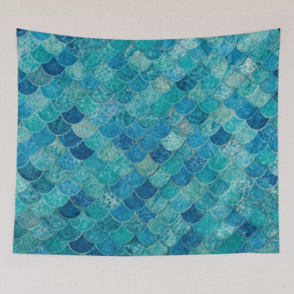 Item preview, Mermaid Print Blue Teal designed and sold by SeaStarMermaids.