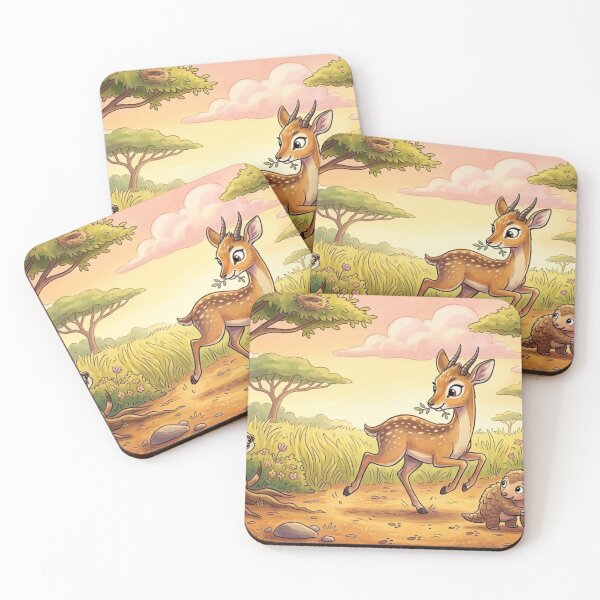 Item preview, Whimsical Savanna Friends: Cute Dik-Dik Illustration Art Print designed and sold by AirCrayons27.