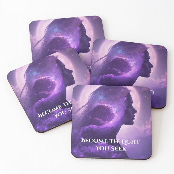 Item preview, Become the Light You Seek | Celestial Self-Discovery Affirmation designed and sold by MysticPurpleHue.