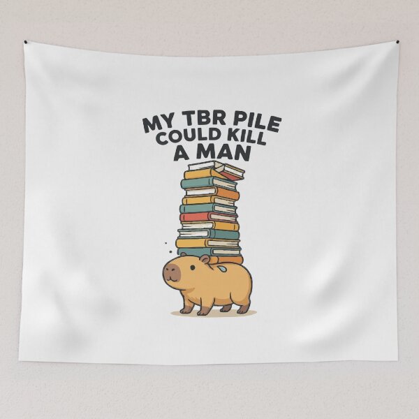 Item preview, My TBR Pile Could Kill A Man Capybara Book Lover designed and sold by Bianca Oltean.