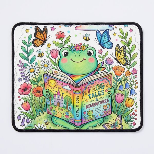 Item preview, Cute Kawaii Frog Reading Book Sticker Art designed and sold by Elviqus Shop.