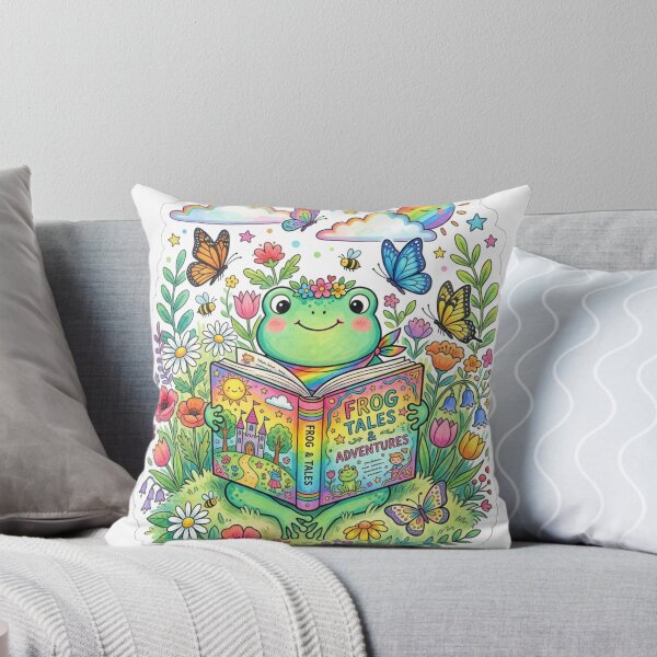 Item preview, Cute Kawaii Frog Reading Book Sticker Art designed and sold by Elviqus Shop.