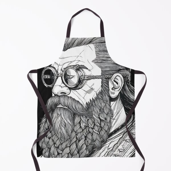 Item preview, Gothic Fantasy Dwarf Blacksmith Steampunk Goggles Portrait designed and sold by DarkOriginArts.