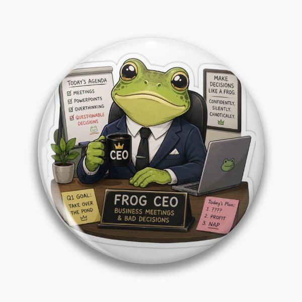 Item preview, Frog CEO – Business Meetings & Bad Decisions designed and sold by vinothmech53.