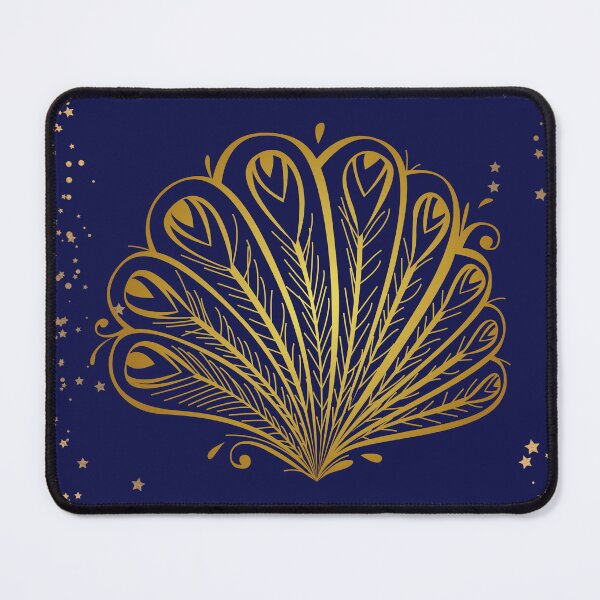 Item preview, Golden peacock feather minimalist art designed and sold by MiniBooo.