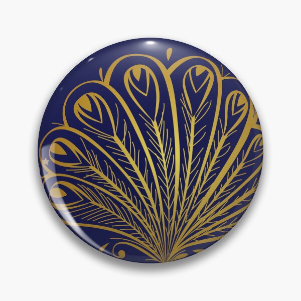 Item preview, Golden peacock feather minimalist art designed and sold by MiniBooo.