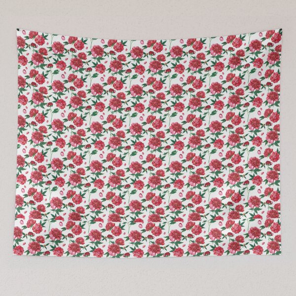 Item preview, Red Peony Floral Seamless Pattern designed and sold by Zaya_art.