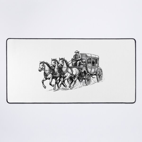 Item preview, Vintage stagecoach with three horses designed and sold by GabbyKI261.