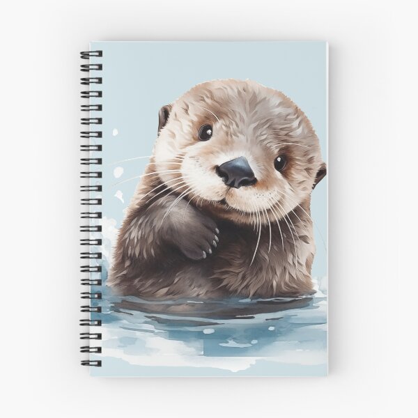 Item preview, Cute Sea Otter Gift for Ocean Animal Lover | Watercolor Baby Otter Splashing in Water | Wildlife Art for Kids Room, Birthday, Nature Lover Tee designed and sold by Covent Vaughn.