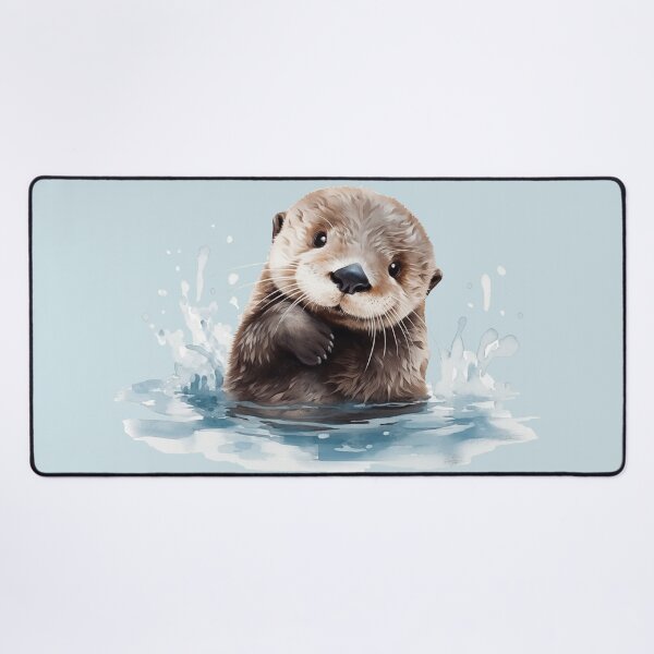 Artikelvorschau, Niedliches Seeotter-Geschenk für Meerestierliebhaber | Aquarell-Seeotterbaby planscht im Wasser | Wildtiermotiv für Kinderzimmer, Geburtstag, Naturliebhaber-T-Shirt entworfen und verkauft von Covent Vaughn.