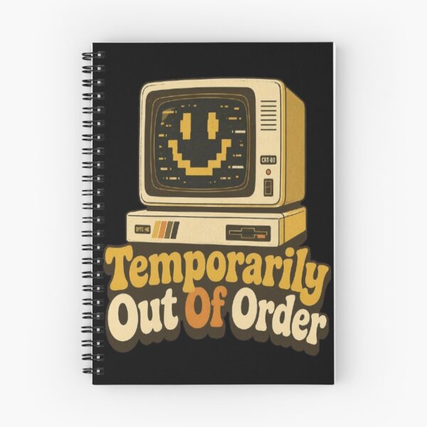 Item preview, Funny Sarcastic Temporarily Out Of Order Vintage Retro 70s Groovy Computer T-Shirt designed and sold by ElkasDesign.