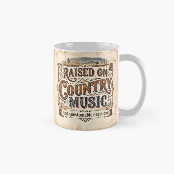 Item preview, Raised on Country Music | Funny Western Country Lifestyle T-Shirt designed and sold by DmaarGroup.