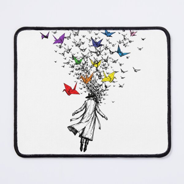 Item preview, Flight of Thoughts Surreal Origami Sketch Vintry off. designed and sold by VintryOff.