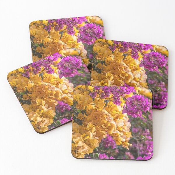 Item preview, Vibrant Bougainvillea Flowers Yellow and Purple Floral Pattern designed and sold by MariaAbaza.