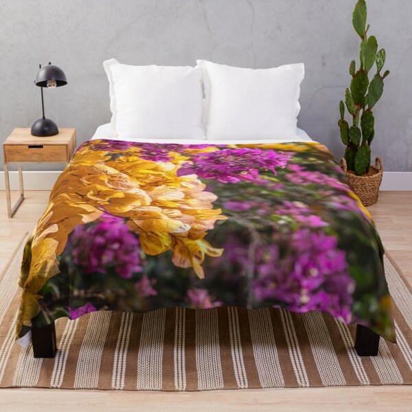 Item preview, Vibrant Bougainvillea Flowers Yellow and Purple Floral Pattern designed and sold by MariaAbaza.