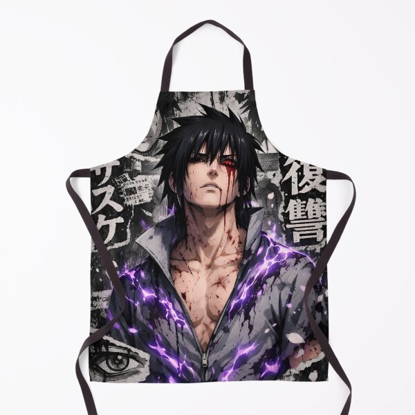 Item preview, Sasuke Uchiha Revenge Awakening Poster | Dark Anime Aesthetic Purple Lightning Art designed and sold by Dyan4.