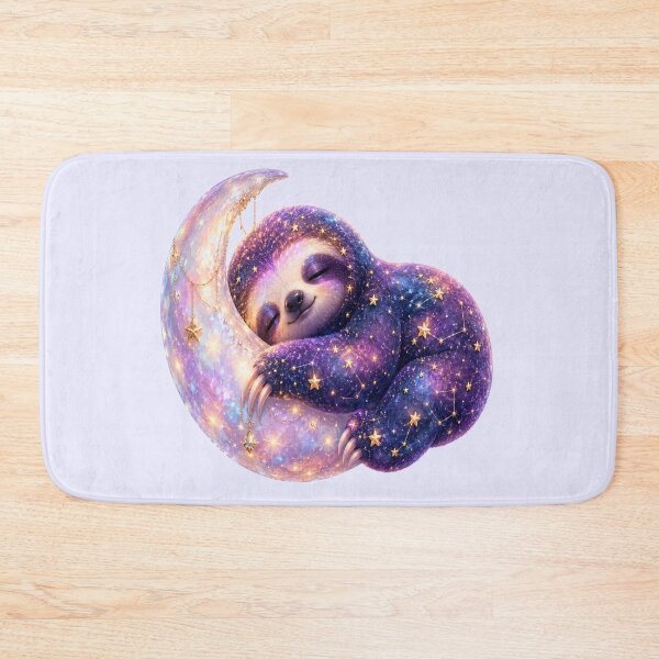 Item preview, Galaxy Sloth Sleeping on Moon Art designed and sold by StickersHul.