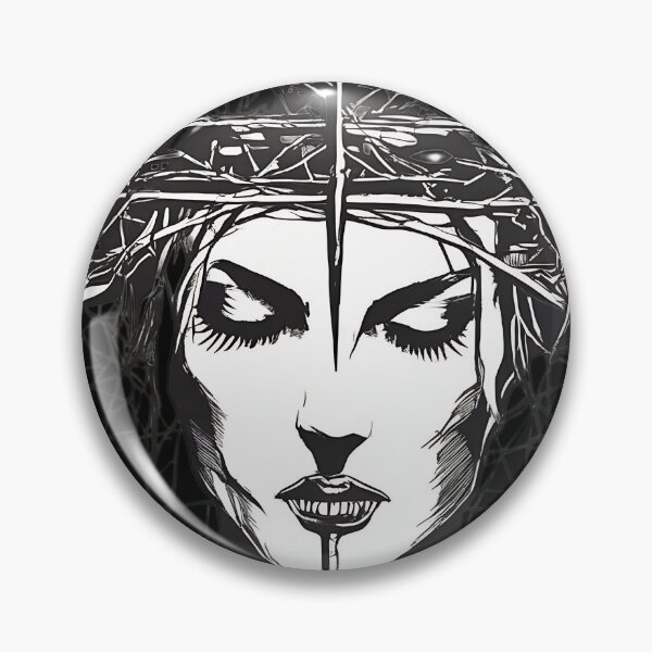 Item preview, Gothic Crown of Thorns Woman Portrait Dark Occult Art designed and sold by DarkOriginArts.