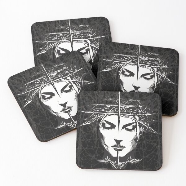 Item preview, Gothic Crown of Thorns Woman Portrait Dark Occult Art designed and sold by DarkOriginArts.