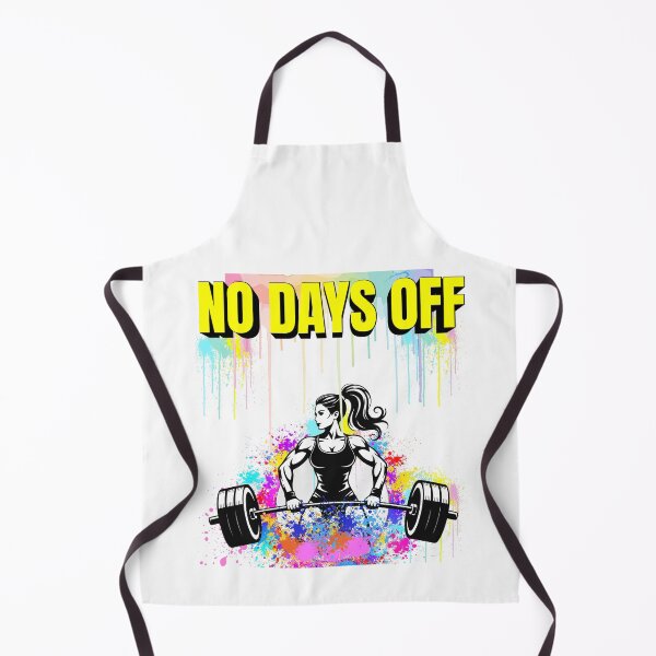Item preview, No Days Off - Female Bodybuilding Watercolor Splatter Art designed and sold by GraphixByHub.