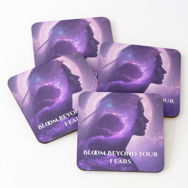 Item preview, Bloom Beyond Your Fears | Cosmic Growth Affirmation Art designed and sold by MysticPurpleHue.