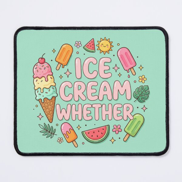 Item preview, Ice Cream Whether Funny Summer Pun Shirt for Women and Kids | Kawaii Popsicle Watermelon Tee | Sweet Food Gift for Ice Cream Lovers designed and sold by Covent Vaughn.