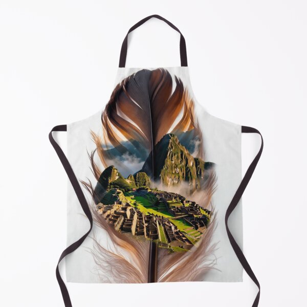 Item preview, Machu Picchu Feather Art | Peru Landmark Travel Illustration designed and sold by GalleryPeak.