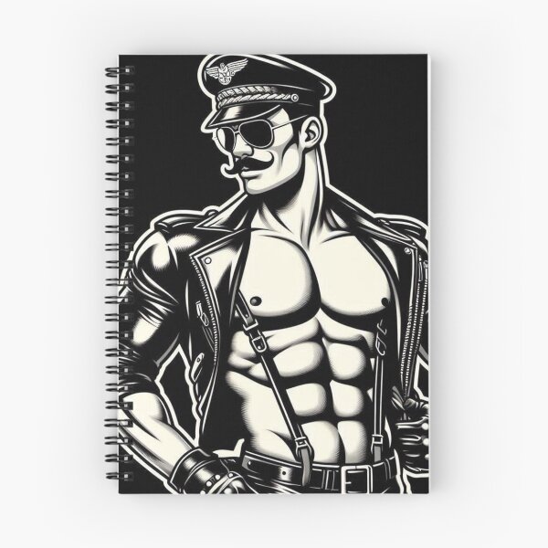 Item preview, Muscle Daddy in Leather Gay Pride Graphic Art Design designed and sold by ItsAKinkThing.