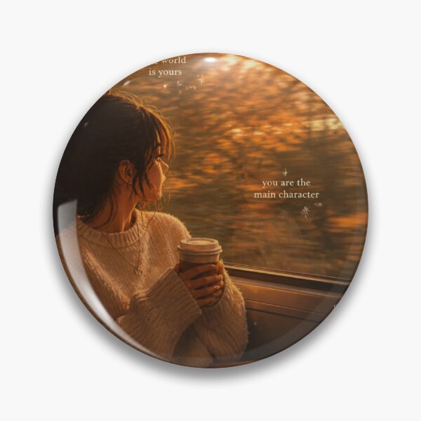 Item preview, Main Character Energy Cozy Autumn Train Window Art designed and sold by Pink-Blossoms.