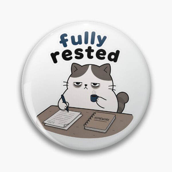 Item preview, Fully rested. homework cat designed and sold by vecart34.