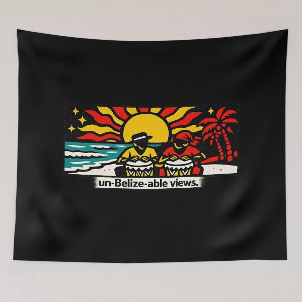 Item preview, Un-Belize-able Views designed and sold by KungPowUnicorn.