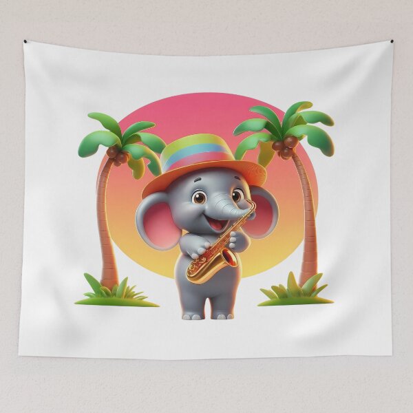 Item preview, Jazz Elephant  – International Jazz Day designed and sold by Art-Arcade6.