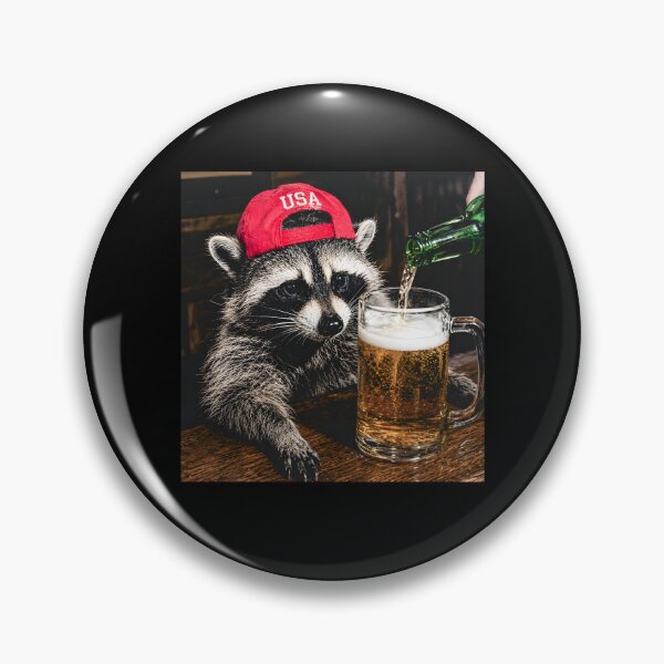 Item preview, Funny Patriotic USA Raccoon Beer designed and sold by Necesario88.