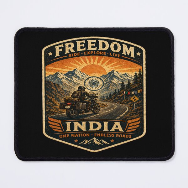 Item preview, Freedom India Motorcycle Adventure Shirt | Vintage Himalayan Road Trip Biker Design | Ride Explore Live designed and sold by Globalcitytees.