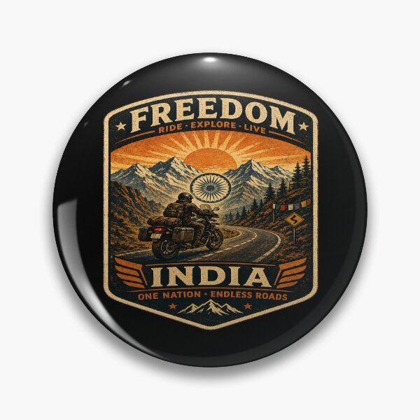 Item preview, Freedom India Motorcycle Adventure Shirt | Vintage Himalayan Road Trip Biker Design | Ride Explore Live designed and sold by Globalcitytees.