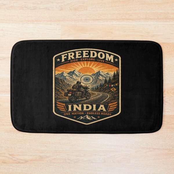 Item preview, Freedom India Motorcycle Adventure Shirt | Vintage Himalayan Road Trip Biker Design | Ride Explore Live designed and sold by Globalcitytees.