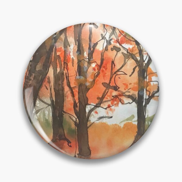 Item preview, Autumn Trees Watercolor designed and sold by Harriet Wenske.