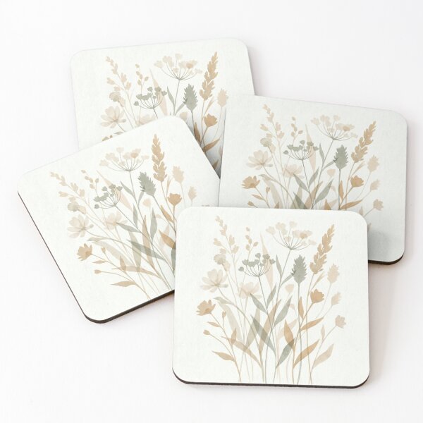 Item preview, Minimalist Wildflowers Meadow Boho Watercolor Illustration designed and sold by drhett09.