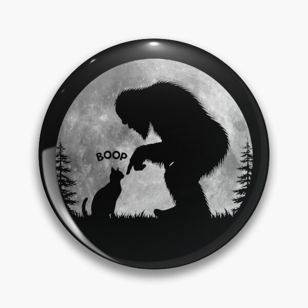 Item preview, Fun Hand Boop Nose Bigfoot Sasquatch Cat Full Moon Bigfoot designed and sold by ElizabethMorri2.