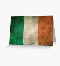 Old and Worn Distressed Vintage Flag of Ireland Greeting Card