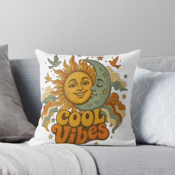 Item preview, Funny Sarcastic Vintage Retro 70s Groovy Sun Moon Cool Vibes Graphic Cool T-Shirt designed and sold by ElkasDesign.