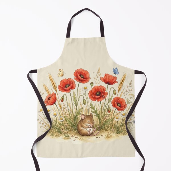 Item preview, Sleeping Mouse Poppy Field Cottagecore Summer Meadow designed and sold by CalmCapy Co.
