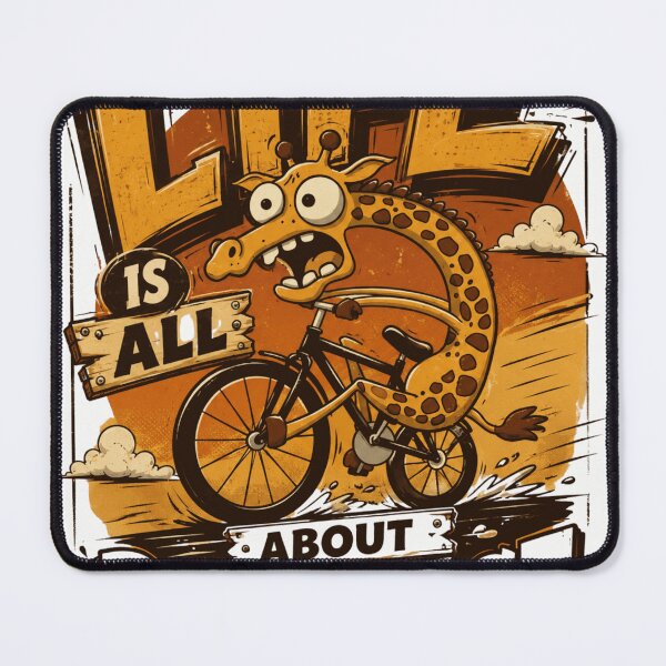 Item preview, Funny Giraffe Life Balance Quote designed and sold by blackBubble1.