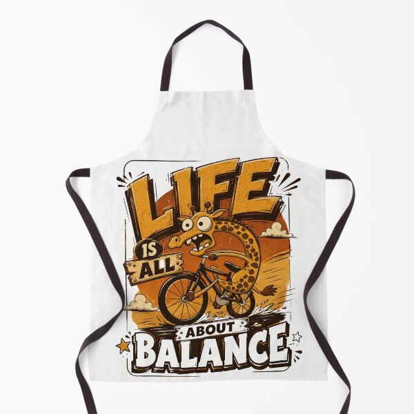 Item preview, Funny Giraffe Life Balance Quote designed and sold by blackBubble1.