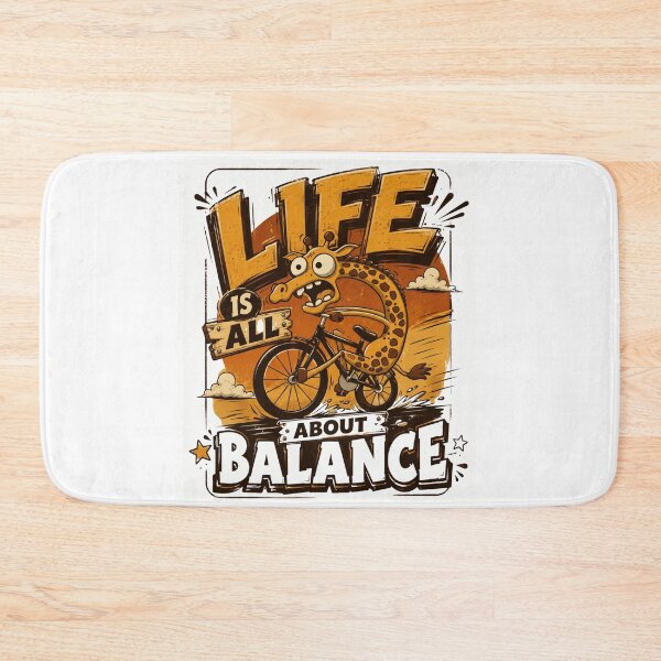 Item preview, Funny Giraffe Life Balance Quote designed and sold by blackBubble1.