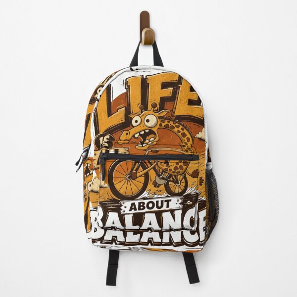 Item preview, Funny Giraffe Life Balance Quote designed and sold by blackBubble1.