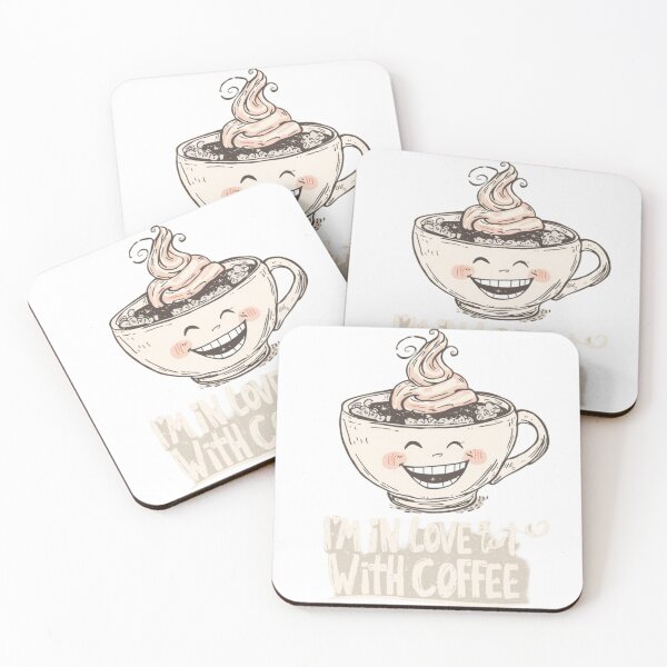 Item preview, I'm In Love With Coffee - Cute Retro Coffee Cup Illustration designed and sold by Chelevisuals.