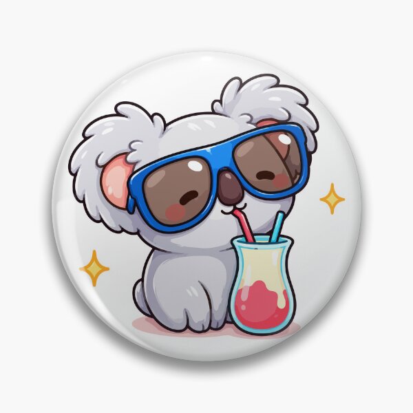 Item preview, Cool Koala Drinking Juice - Cute Kawaii Koala designed and sold by ChosmahDrawing.